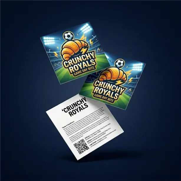 Football Croissant QR Promosyon Kartı Vitrini - Promera