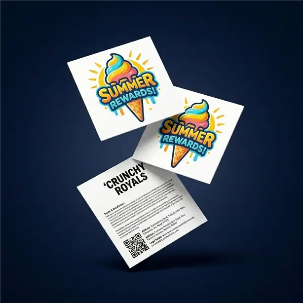 Summer Ice Cream QR Promosyon Kartı Vitrini - Promera