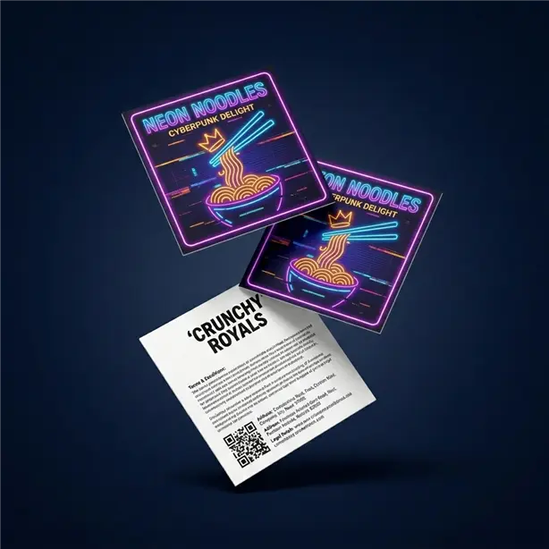 Cyberpunk Noodle QR Promosyon Kartı Vitrini - Promera