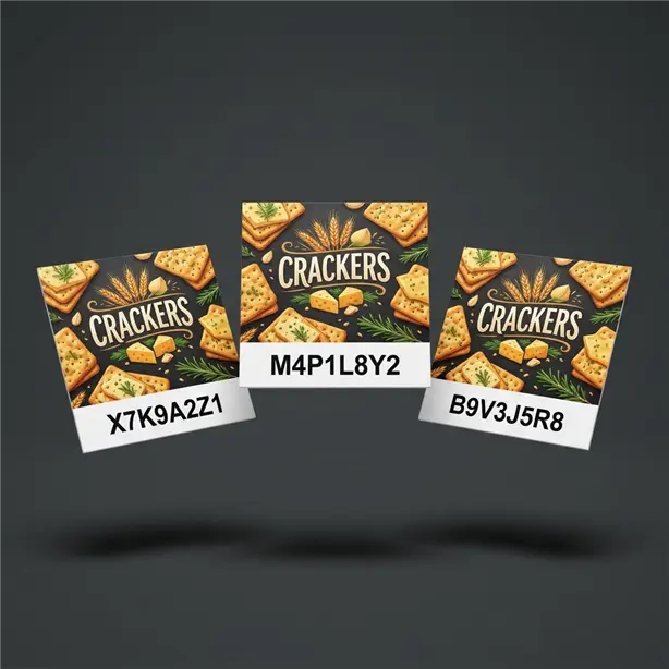Space Crackers Şifreli Inkjet Promosyon Kartı Variable Data - Promera