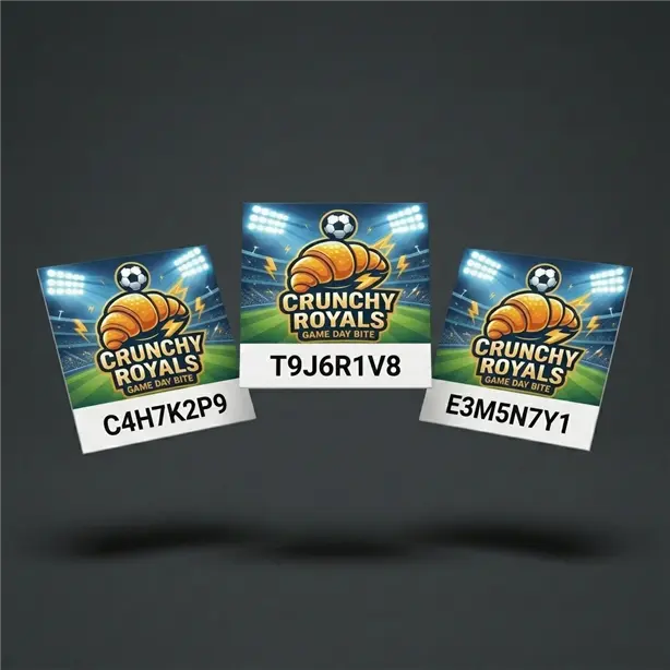 Football Croissant Şifreli Inkjet Promosyon Kartı Variable Data - Promera